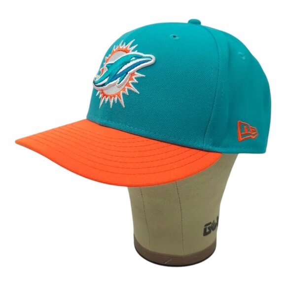 New Era 9Fifty Miami Dolphins Snapback Cap Trucker Embroidered 3D Logo NFL Hat - Picture 2 of 14